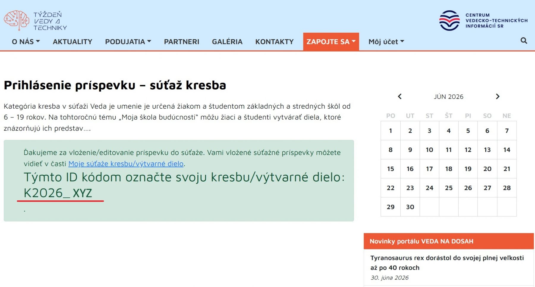 Vygenerovaný kód ku Kresbe/výtvarnému dielu zapíšte na výkres
