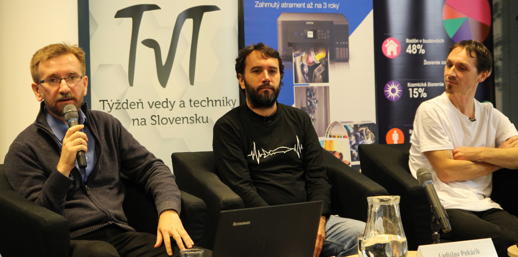 Utorok so živou prírodou – zľava: RNDr. Pavol Mereďa, PhD., Mgr. Ladislav Pekárik, PhD., Mgr. Marek Semelbauer, PhD.