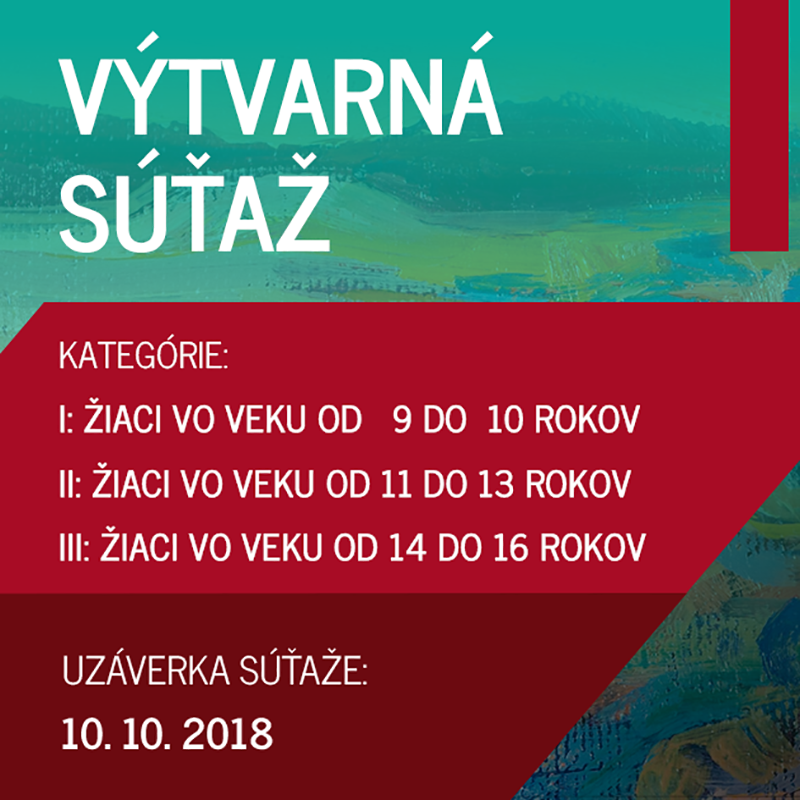 Banner k výtvarnej súťaži Týždňa vedy a techniky na Slovensku na rok 2018.